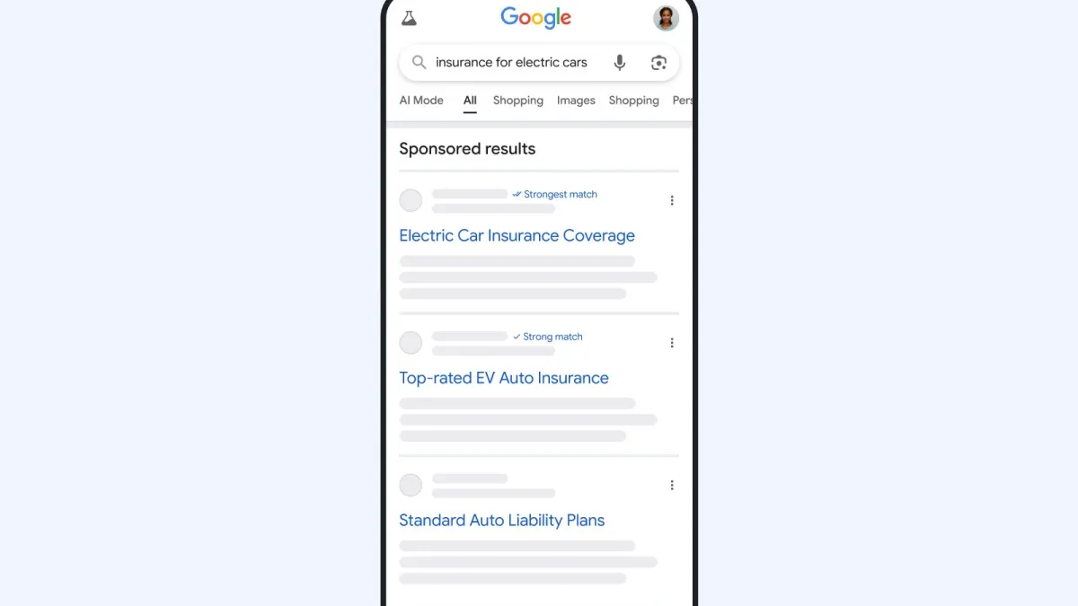 Google, arama reklamlarında 'En güçlü eşleşme' etiketini test ediyor